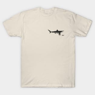 Minimalist black and white shark print T-Shirt